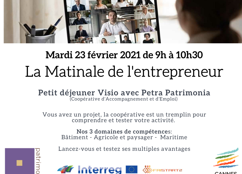 [Ecosystème] CREACANNES – 23 Février 2021 – La matinale de l’entrepreneur !