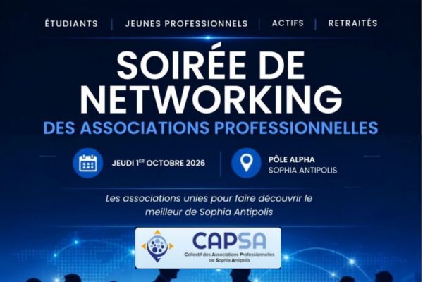 1er octobre 2026 – Soirée Networking des Associations professionnelles de Sophia Antipolis